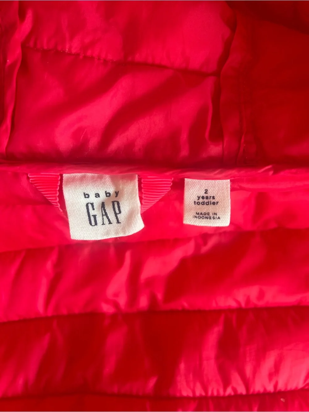 The Gap Hot Pink Puffer Jacket with Hood 2T